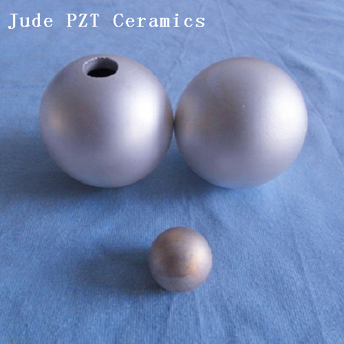 Esfera de cerâmica piezoelétrica e produto hemisfério